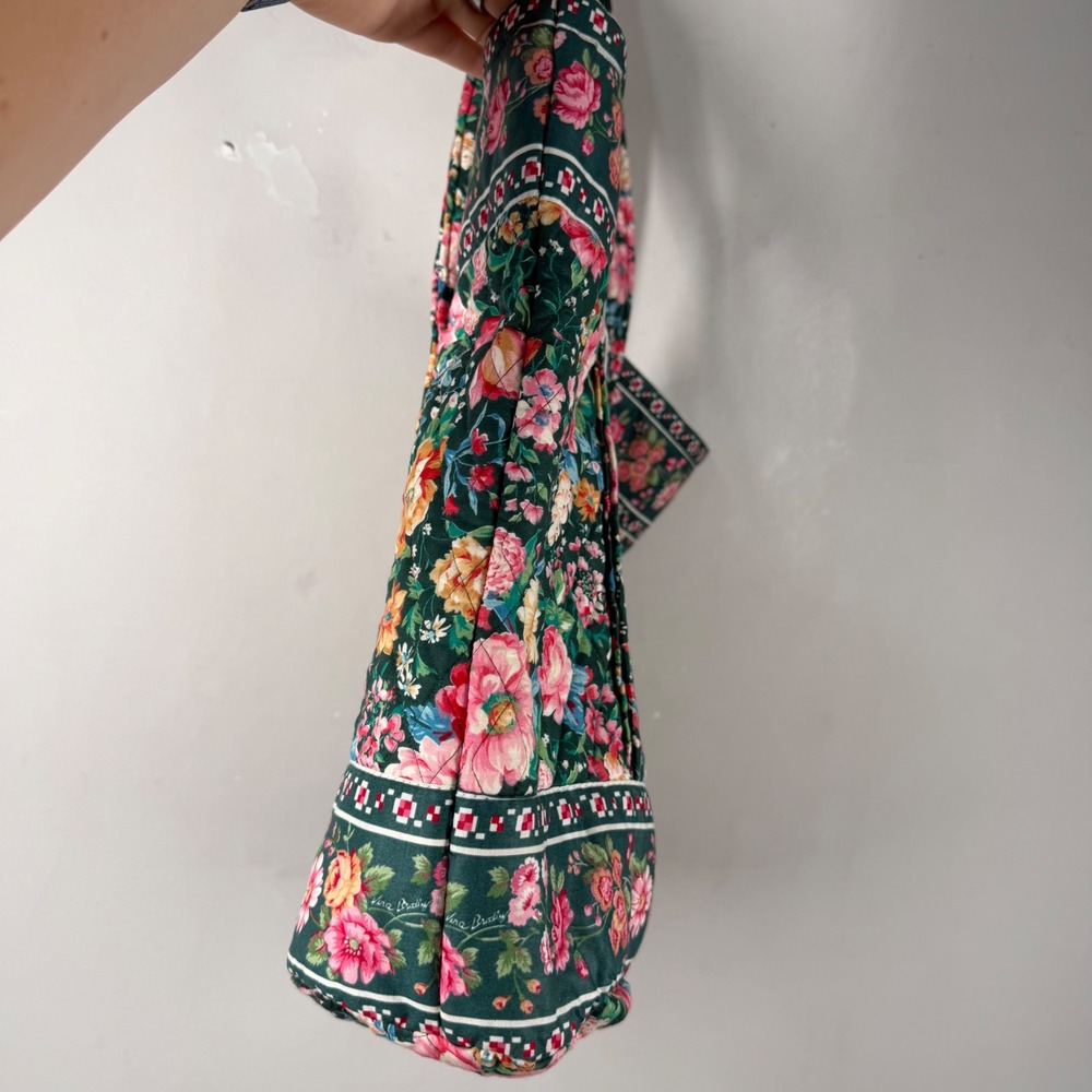 Vera Bradley Quilted Floral Tote Bag Purse Springtime Toggle Closure Vtg NWT USA - Picture 6 of 13
